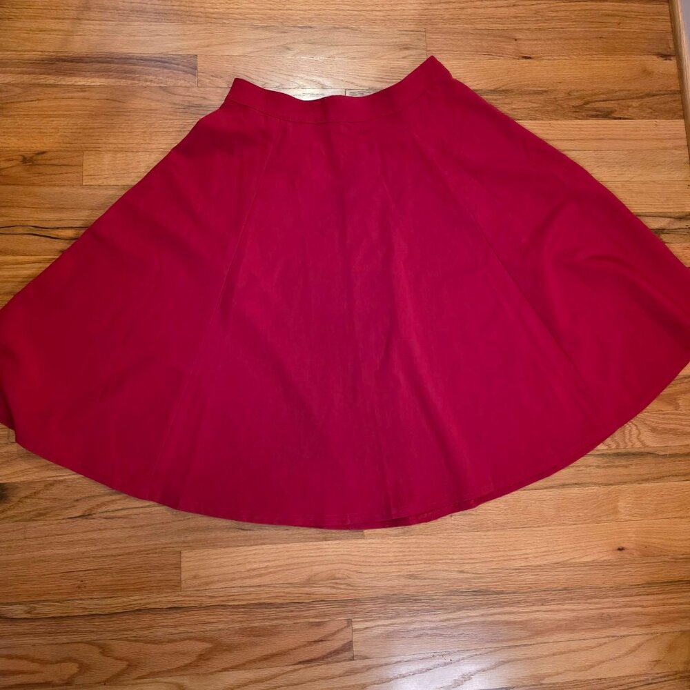 Rock Steady Red Circle Skirt 1X